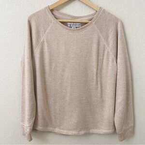Live Love Lounge Karen Neuburger Tan Sweater Size Medium Super Soft